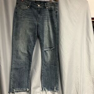 Lucky brand jeans crop 12/31 sweet straight, medium wash  front and back pockets